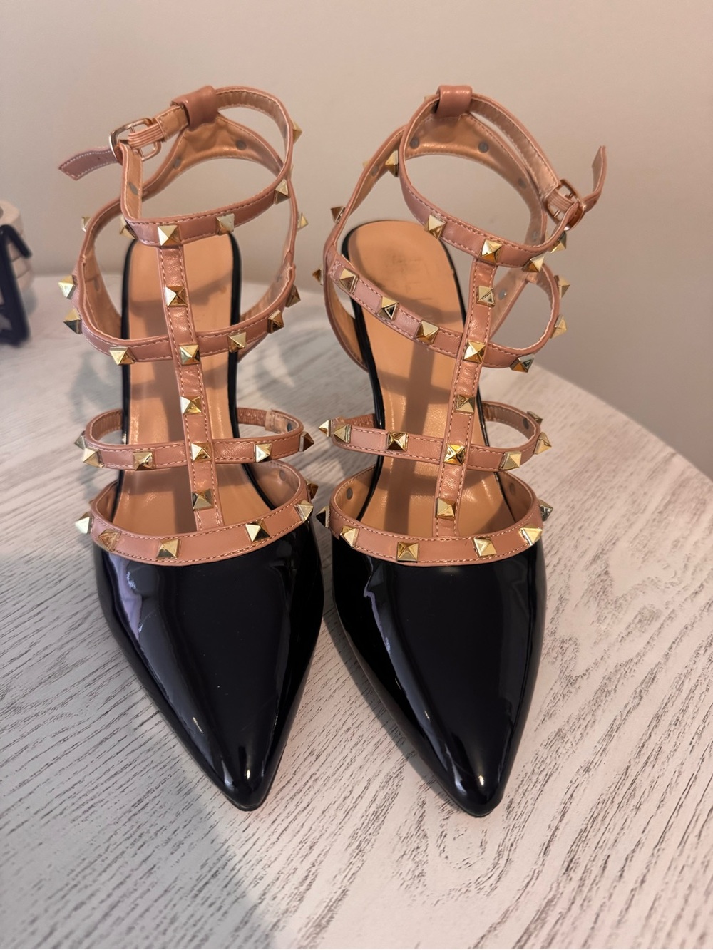 Patent Leather Stud Heels